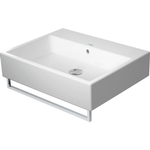 Duravit Vero air Wastafel - geslepen - zonder kraangat - met overloop - 60x47cm - met wondergliss - inclusief bevestiging - wit SW156995