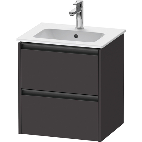 Duravit Ketho.2 Wastafelonderkast - 51x42x54.9cm geschikt - voor 1 waskom - spaanplaat - grafiet mat SW772973