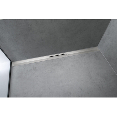 Hansgrohe RainDrain Flex Douchegoot - 100cm - inkortbaar - wandmontage - brushed stainless steel SW1590374