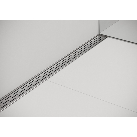 Easy Drain Compact Wall caniveau mural plaque simple avec évacuation latérale 6x80cm 30mm inox 2301191