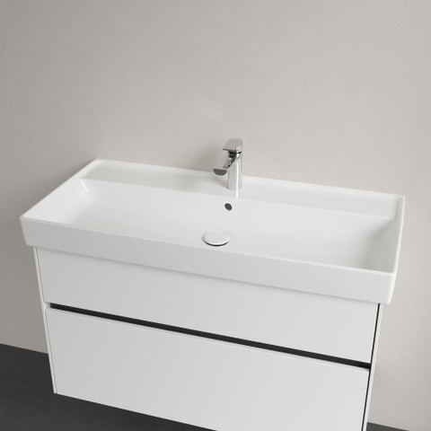 Villeroy & Boch Collaro meubelwastafel - 100x47cm - met overloop - 1 kraangat - White Alpine (glans wit) SW358337