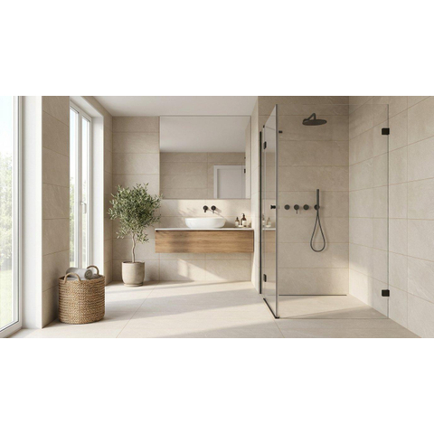 Terravito Solido carrelage mural et de sol - 29.6x59.5cm - 8mm - rectifié - aspect pierre naturelle - beige SW863178