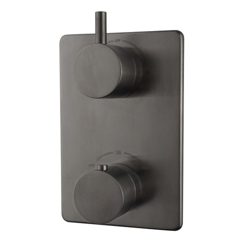 Wiesbaden Caral Ensemble de finition thermostat encastré 2 voies gunmetal PVD SW454661