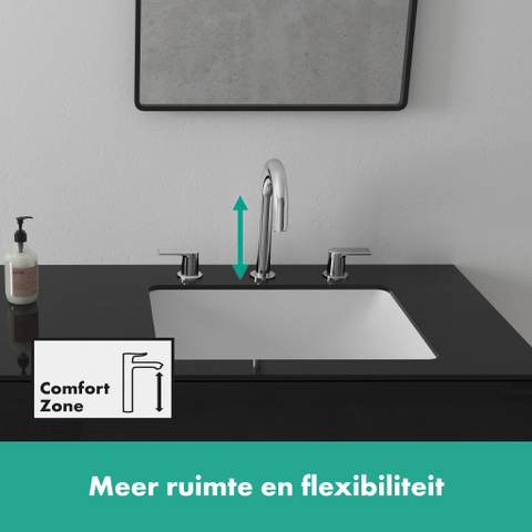 Hansgrohe Vernis Shape wastafelkraan - met waste - hoogglans chroom SW651441