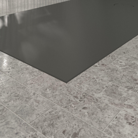 Villeroy & Boch Ecora douchebak - 180x90x4.5cm - afvoer korte zijde - anthracite (antraciet) SW1558945