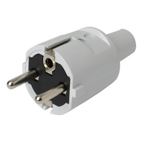 ABL Connectivity Stekker met randaarde IP20 recht RAL7035 grijs 4515463
