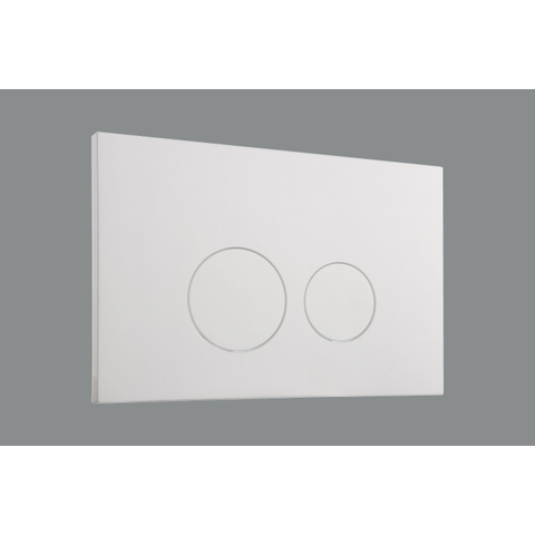 QeramiQ Push Bedieningsplaat - voor Geberit UP320 inbouwreservoir - dualflush - ronde knoppen - kunststof wit glans SW706186