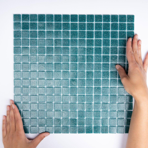 The Mosaic Factory Amsterdam mozaïektegel - 32x32cm - 4mm - vierkant - mat blue SW62103