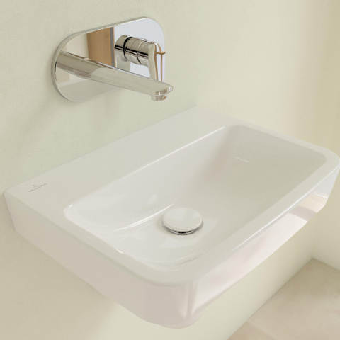 Villeroy & Boch O.novo fontein - 50x37cm - zonder kraangat - zonder overloop CeramicPlus - White Alpine (glans wit) SW448491