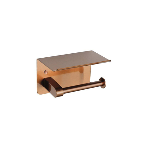 Fortifura Calvi ensemble d'accessoires de toilette - distributeur de savon - porte-rouleau - avec plateau - cuivre brossé SW1442003