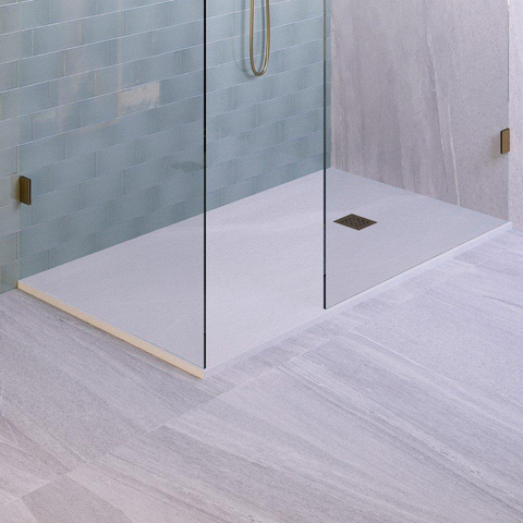 BRAUER Asteroid Receveur de douche 90x180 incl. antidérapant et antibactérien marbre minéral blanc mat SW543402