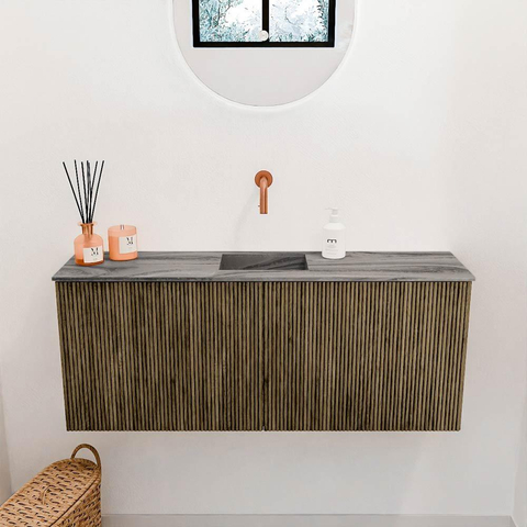 Mondiaz JOYA-DLUX 100cm toiletmeubel - kleur Dusk - Wastafel FAYE positie Midden Zonder kraangat kleur Sombra. SW1426146