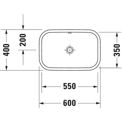 Duravit Happy D.2 Opzetwastafel - 60x40cm - zonder kraangat - met overloop - glans wit SW68369