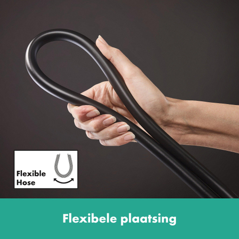 Hansgrohe Pulsify s Doucheset - 100 - 1jet - ecosmart+ - met glijstang 65 cm - mat zwart SW918115