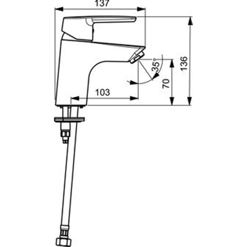 Hansa Hansapolo évier polo avec bec fixe 10,3 cm chrome SW94171