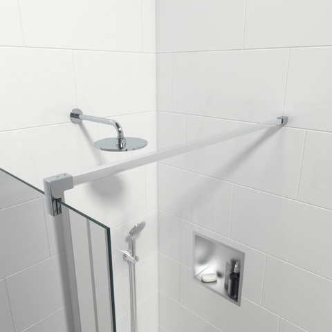 Saniclass Bellini Inloopdouche - 90x200cm - veiligheidsglas - spiegel buitenzijde - anti kalk - chroom SHOWROOMMODEL SHOW22089
