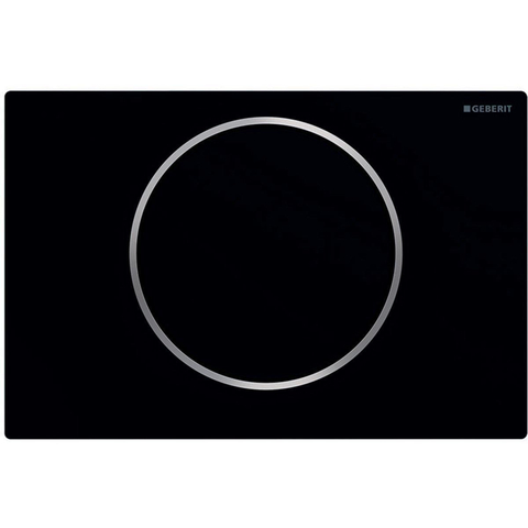 Geberit Sigma10 bedieningsplaat - spoel-stop spoeling - rond - matzwart/easy-to-clean - mat zwart SW242678