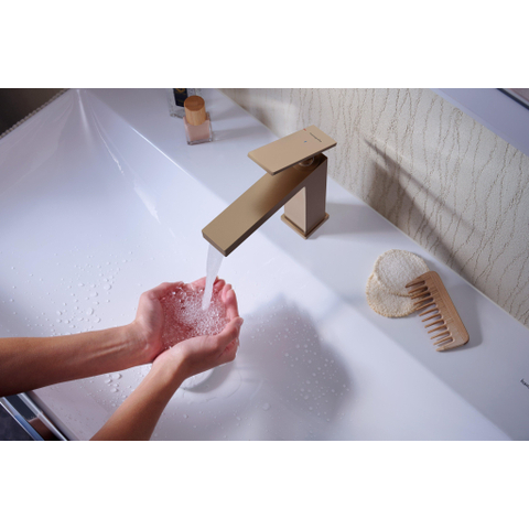 Hansgrohe Tecturis E 1 greeps wastafelkraan - 110 - coolstart - zonder waste set - geborsteld brons SW918548