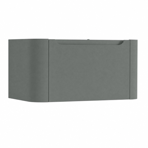 H&R badmeubelen Juice Meuble sous lavabo - 80x45x40cm - angles arrondis - 1 tiroir - poignée intégrée - pétrole mat SW867525