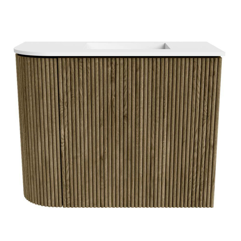 Mondiaz JOYA 51.6cm toiletmeubel - ronding links kleur Dusk - Wastafel FAYE positie Rechts Zonder kraangat kleur Talc. SW1421597