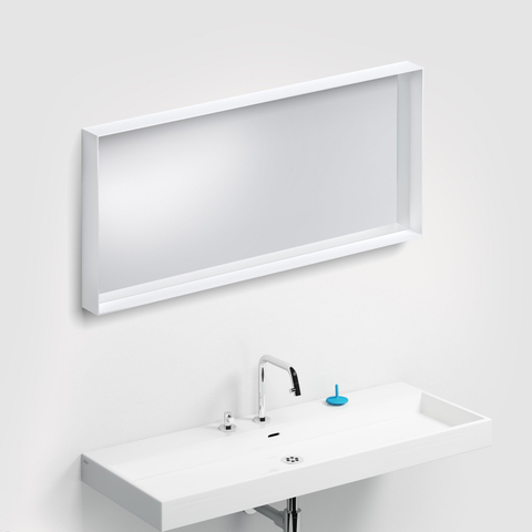 Clou Look at Me miroir – rectangle – 110 x 50 cm – sans éclairage – Blanc mat SW417038