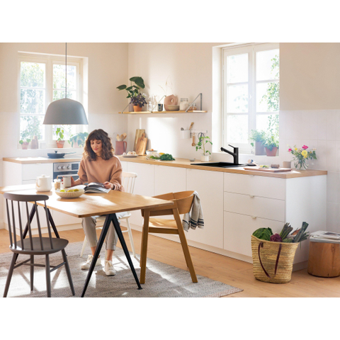 Hansgrohe - Zesis M33 - ééngreepskeukenmengkraan 150 - uittrekbare vuistdouche - 2 jets - mat zwart SW793347