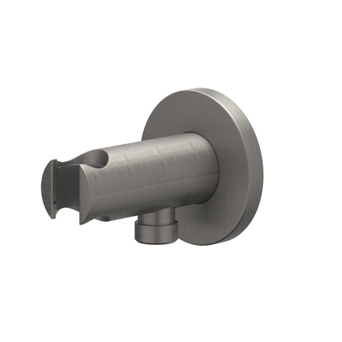 IVY Bond Ensemble de douche pluie - encastré - symmetry - inverseur d’arrêt 2 voies - bras de plafond 30 cm - tête de douche slim 20 cm - support avec sortie - flexible de douche 150 cm - douchette à main stick - métal brossé noir PVD SW1033452