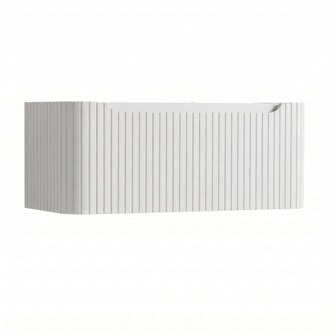 H&R Badmeubelen Juice Wastafelonderkast - 100x45x40cm - afgeronde hoeken - 3D-front - 1 lade - geïntegreerde greep - wit mat SW1259161