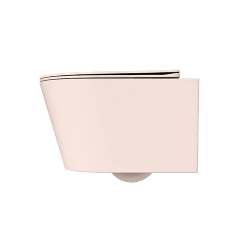 Mondiaz LAVIE hangtoilet – spoelrandloos – 36 x 53 cm – met softclose zitting – Rosee (roze) SW1189079