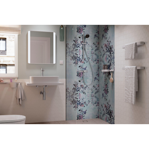 Hansgrohe Flowstar S Premium designbekersifon 5/4 met muurbuis - met rozet - hoogglans chroom 0452098