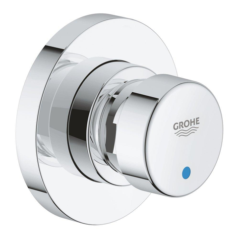 Grohe EuroPro Cosmopolitan S Inbouw Douchekraan - zelfsluitend - 1/2 inch - blauw/rood - chroom 0441906