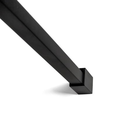 Wiesbaden Slim paroi de douche - 90x200cm - verre fumé - 8mm - noir mat SW398200