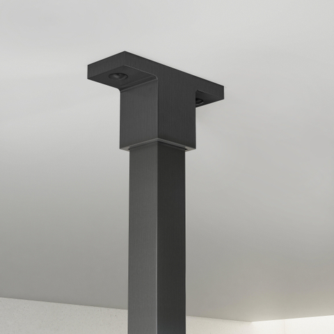 Fortifura Galeria Stabilisatiestang - plafond - ten behoeve van inloopdouche - 125cm - PVD - geborsteld gunmetal (antraciet) SW804545