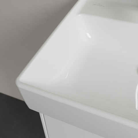 Villeroy & Boch Collaro fontein - 50x40cm - met overloop - 1 kraangat - White Alpine (glans wit) SW358368
