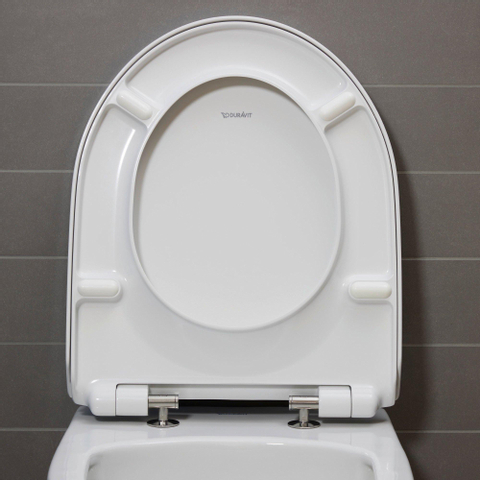Duravit No.1 DuraStyle Basic WC-zitting - 37.3x43x4.3cm - met softclose - kunststof - wit glanzend SW54216