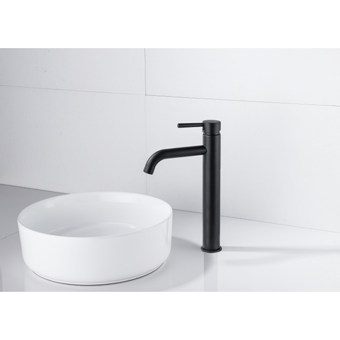 Fortifura Calvi Wastafelkraan - 33.9cm - verhoogd - opbouw - mat zwart SHOWROOMMODEL SHOW26996