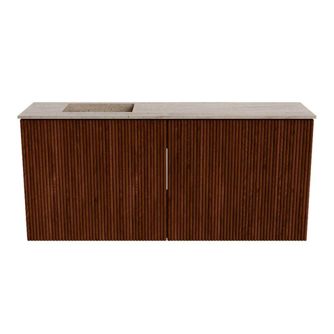 Mondiaz JOYA-DLUX 90cm toiletmeubel - kleur Ruby - Wastafel FAYE positie Links Zonder kraangat kleur Saba. SW1425598