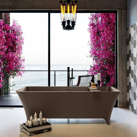 MONDIAZ LUNDY Baignoire îlot - 170x75cm - Smoke SW491593