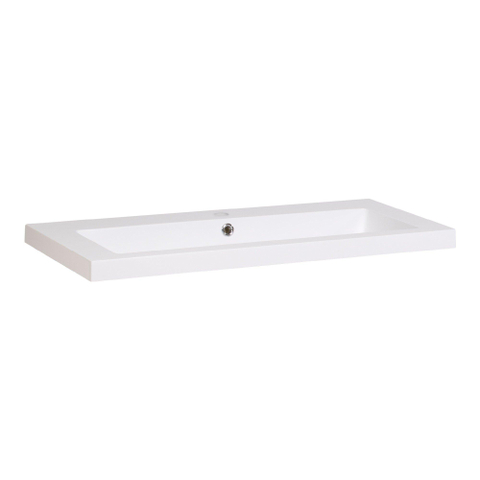 Brauer Solar Medium lavabo - 100x46x5cm - 1 trou de robinet - blanc brillant SW10292