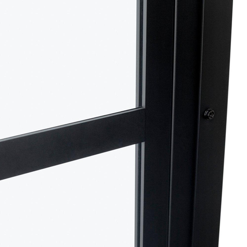 Riho Grid draaideur 90x200cm zwart profiel en helder glas SW242172