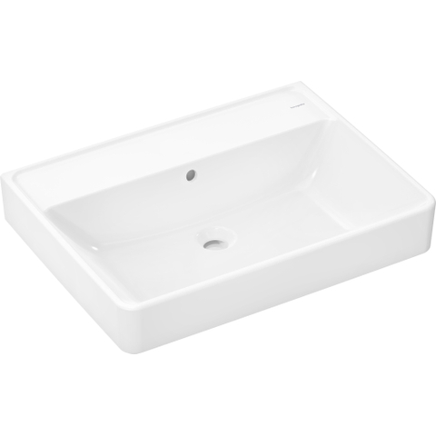 Hansgrohe Xanuia Q Wastafel/Fontein - 65x48cm - inbouw - zonder kraangaten - met overloop - smartclean - glans wit SW1164918