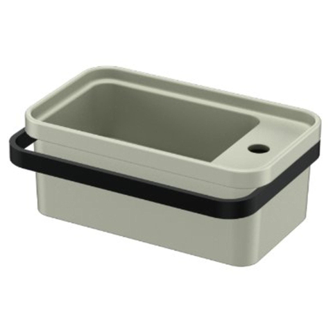 QeramiQ Élan Fontein - 45x27cm - 1 kraangat - keramiek - handdoekbeugel - mat groen SW1477232