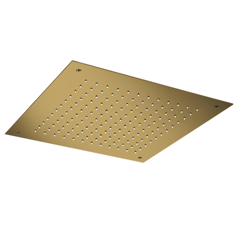 Hotbath Mate Douche de tête encastrée - carrée - 38x38cm - laiton brossé PVD SW677667