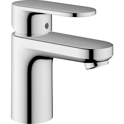 Hansgrohe Vernis Blend 1 greeps wastafelkraan - 70 brass - met trekwaste - hoogglans chroom SW651904