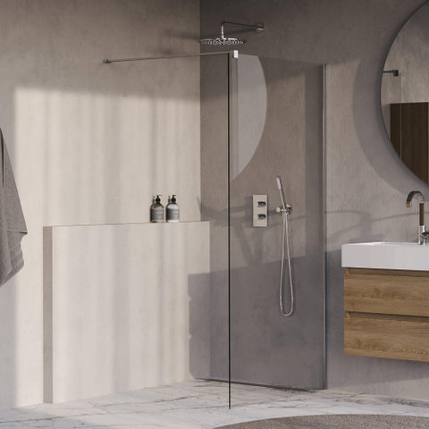 BRAUER Oblivion Douche à l'italienne - 90x200cm - revêtement verre - verre clair - Chrome SW1417901