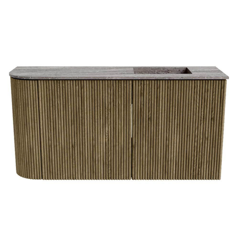 Mondiaz JOYA-DLUX 81.6cm toiletmeubel - ronding links kleur Dusk - Wastafel FAYE positie Rechts 1 kraangat kleur Oza. SW1426006