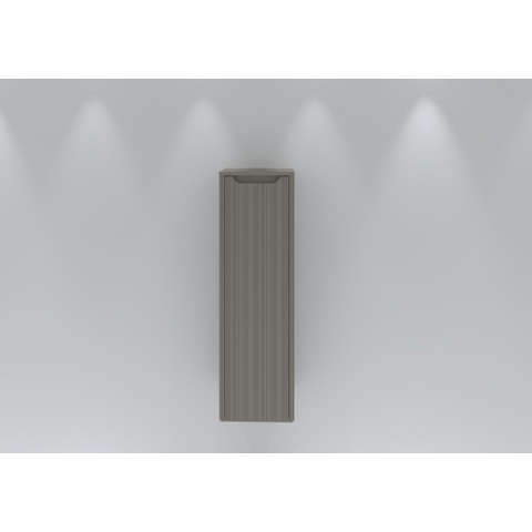 H&R badmeubelen Juice Hoge Kast - 40x35x130cm - met ronde hoeken - 3D-front - 1 deur - rechtsdraaiend - beige mat SW875698