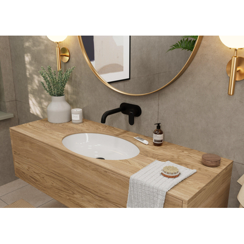 Hansgrohe Vernis Blend 1 greeps wastafelkraan - inbouw - voor wandmontage - voorsprong 20 - 7 cm - mat zwart SW651528