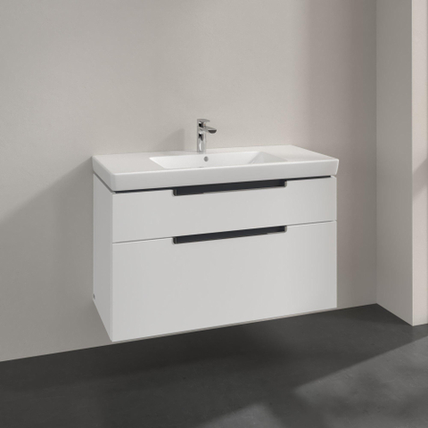 Villeroy & Boch Subway 2.0 wastafelonderkast - 98.7x59x44.9cm - mat wit 1025043