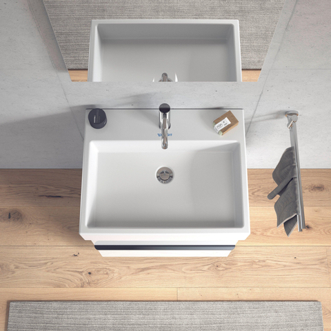 Duravit Lavabo 13.5x47cm 1 trou pour robinet rectangulaire céramique blanc SW116941